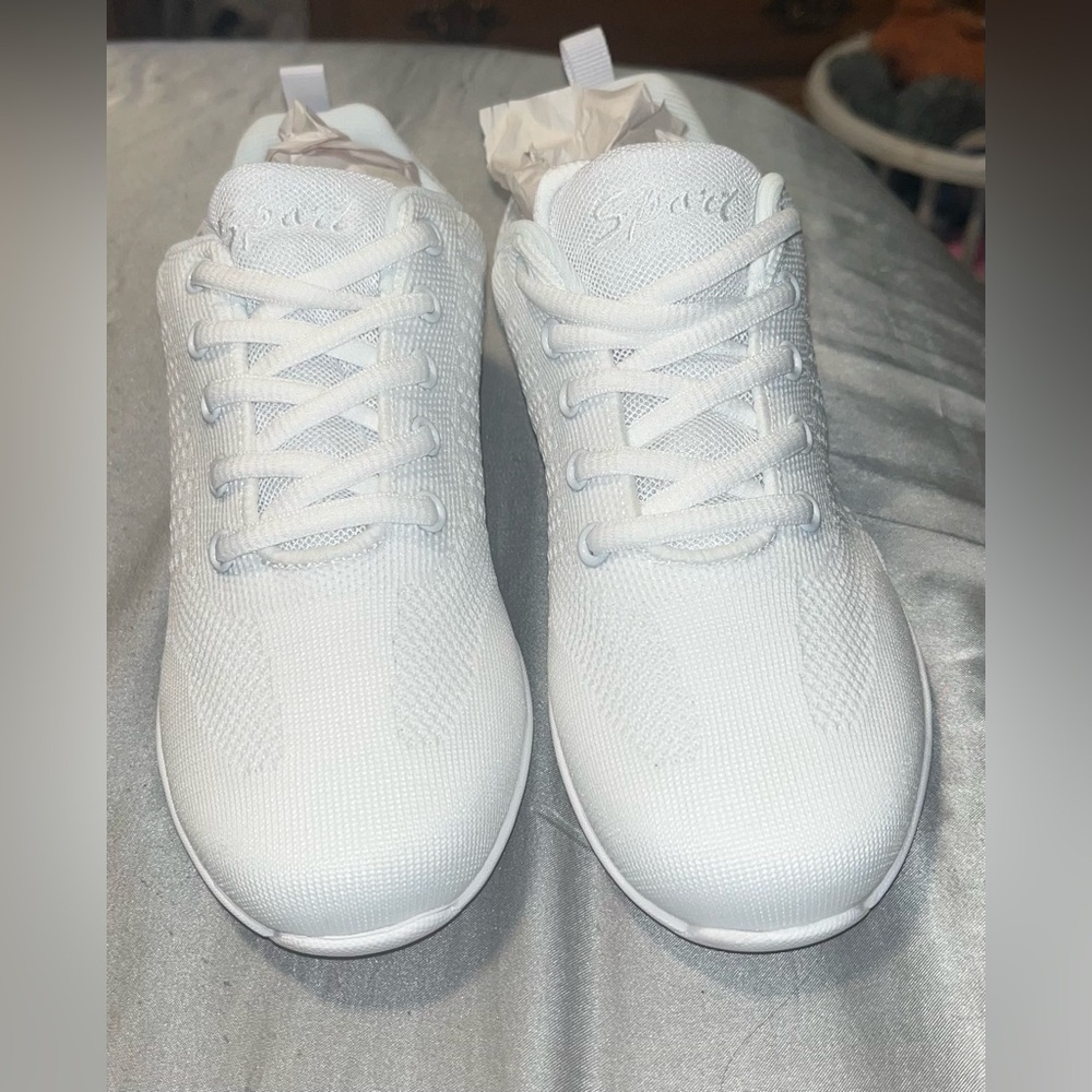 Girls White Cheerleading Shoes Breathable